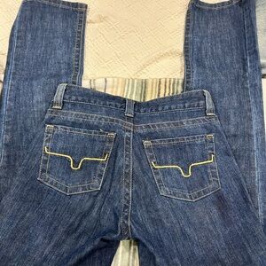 Kimes Ranch Blue Straight Leg Jeans with Signature Stitching